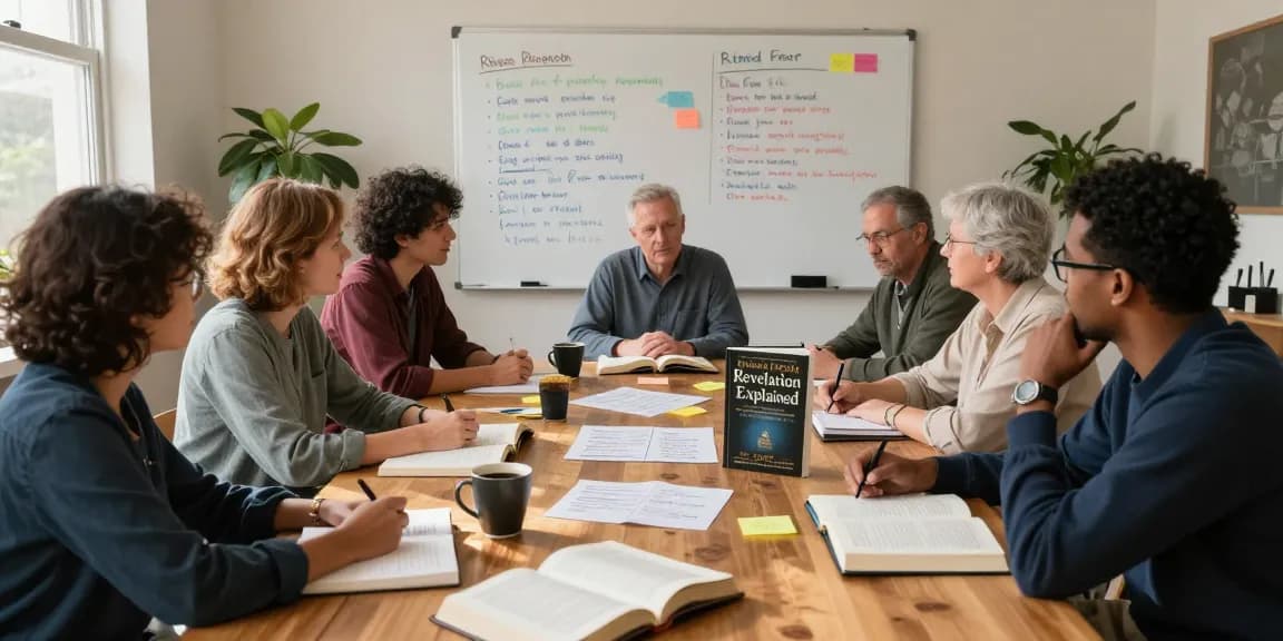 Group study session exploring Revelation Explained with engaging discussions on faith, hope, and understanding.