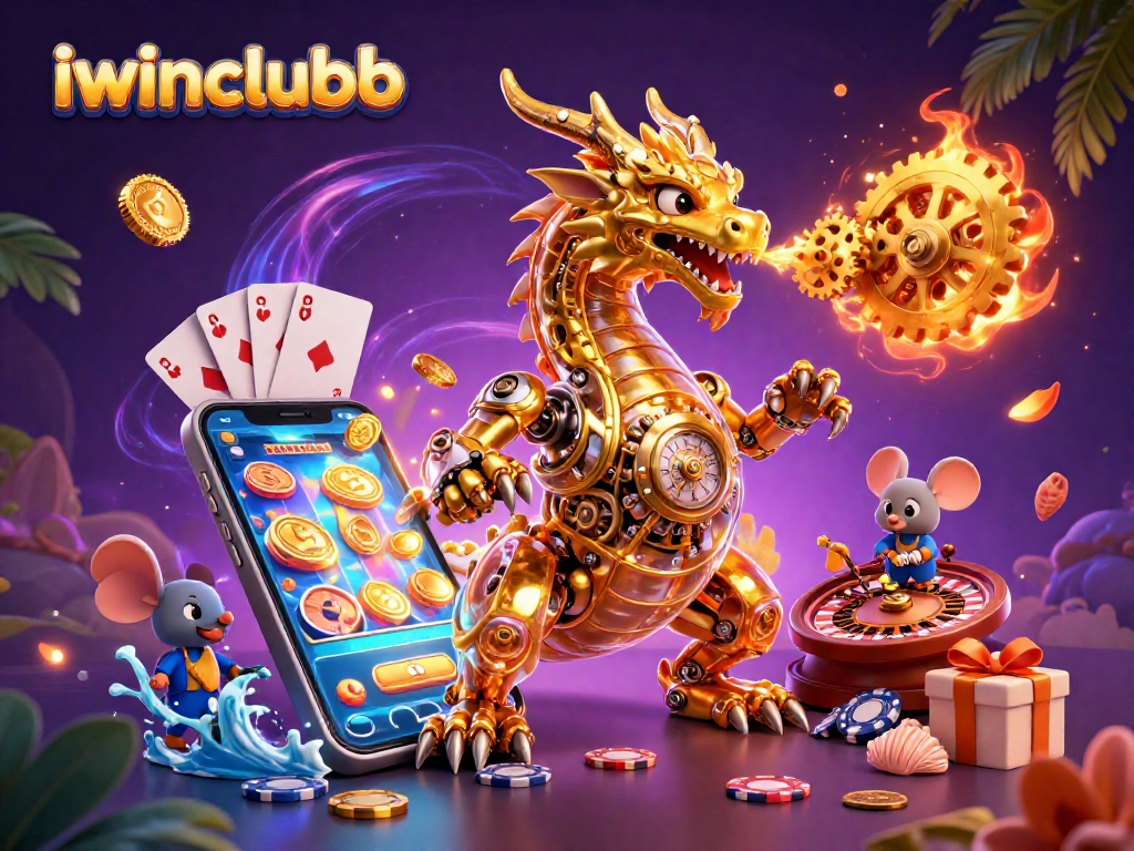 iwinclubb unleashes winning spins with a golden dragon and vibrant slot game action