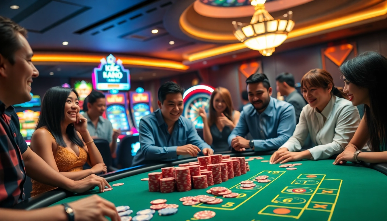 Engage with the vibrant atmosphere of nhà cái k9k9 through players enjoying casino games.