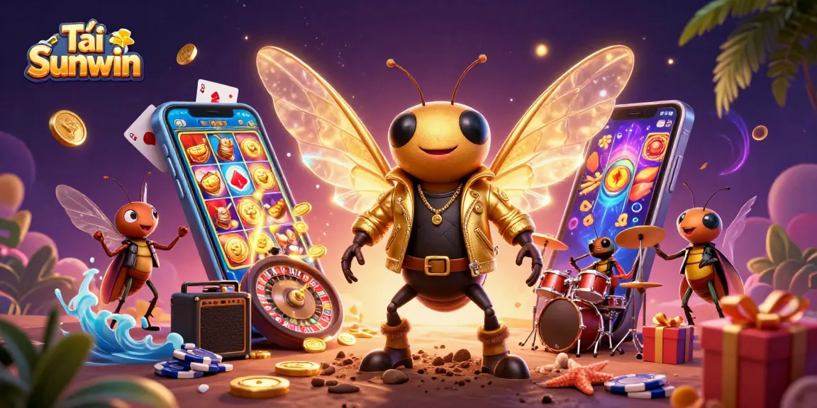 Experience Tải Sunwin with vibrant 3D illustrations of dynamic gambling action.