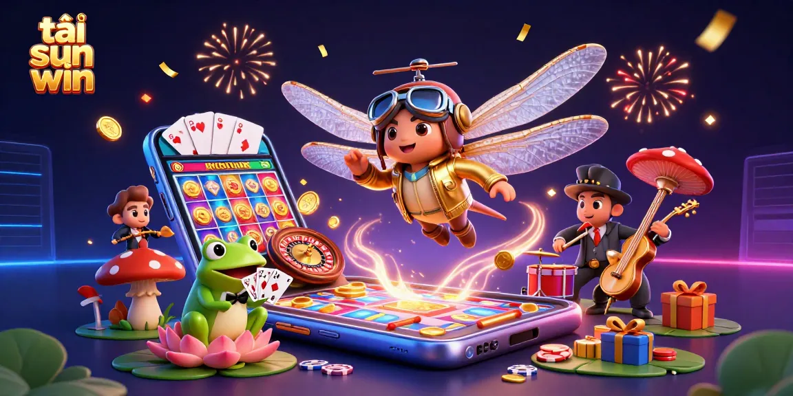 Experience thrilling gameplay as you tải sun win in this lively casino scene, with enchanting characters and vibrant elements.