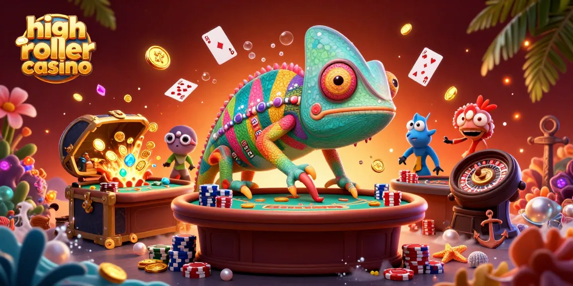 Engage with high roller casino gameplay featuring vibrant characters and thrilling game elements.